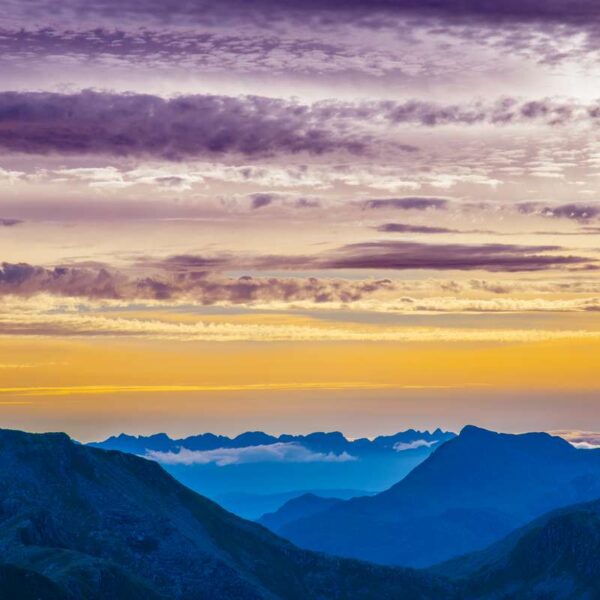 Distant views of Cuillin ridge