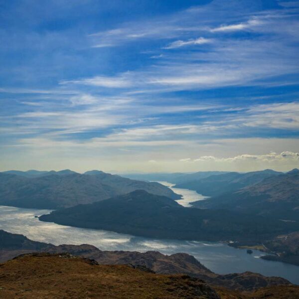 Loch Lomond and Loch Long in the distance