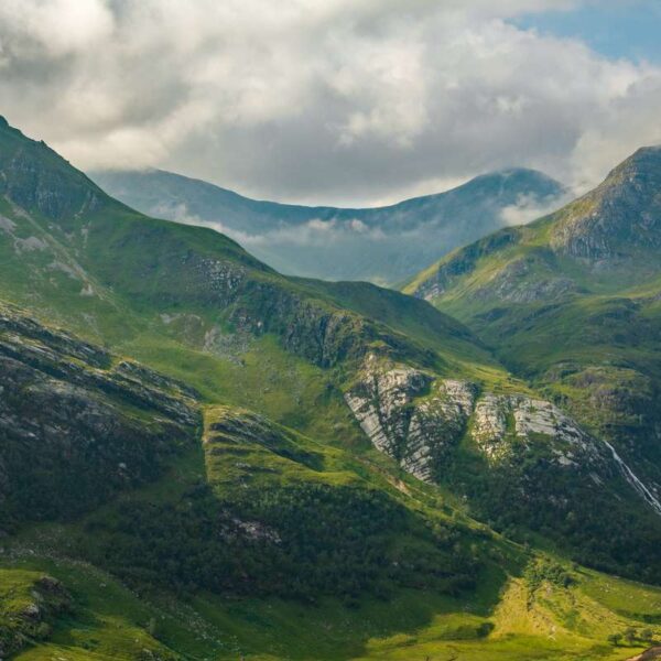 The Mamores from Glen Nevis