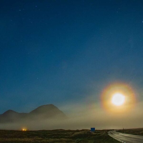 Moonset at Glen Coe