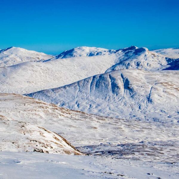 Meall Ghaordaidh snowy mountains